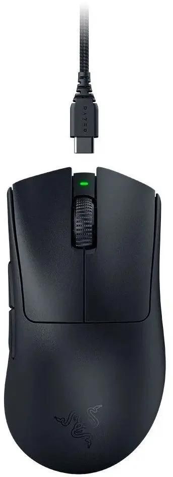 Мышь беспроводная Razer DeathAdder V3 Pro, игровая, радио, оптическая, USB, USB-C, 30000dpi, черный [rz01-04630100-r3g1]
